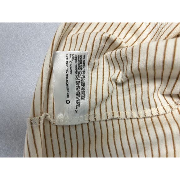 A New Day Cream & Brown Stripped Comfortable Casual Dress - Picture 7 of 9
